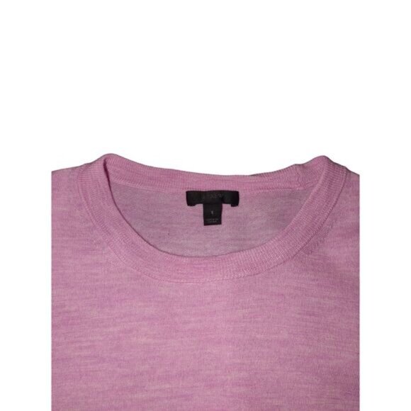 J Crew Womens Pink Merino100% Wool Long Sleeve Sweater Small Classic Fall Winter - Picture 3 of 10
